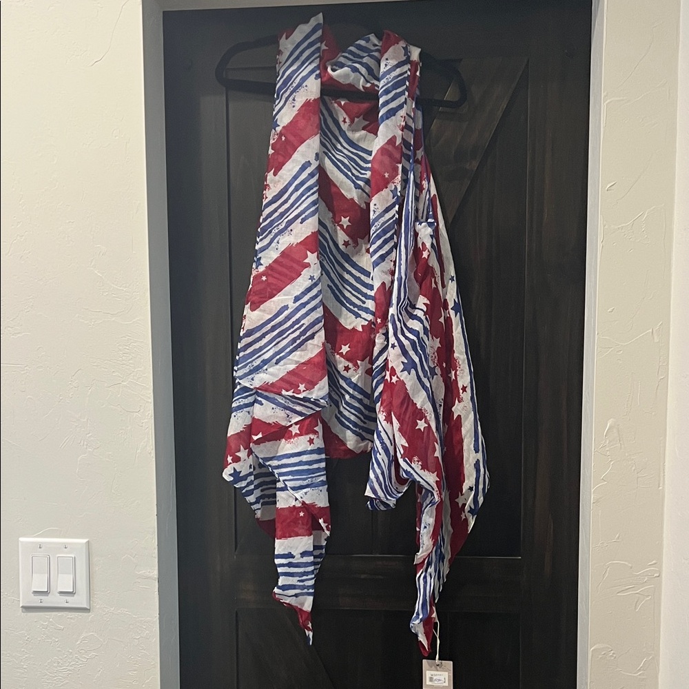 Red White and Blue Star Print Vest